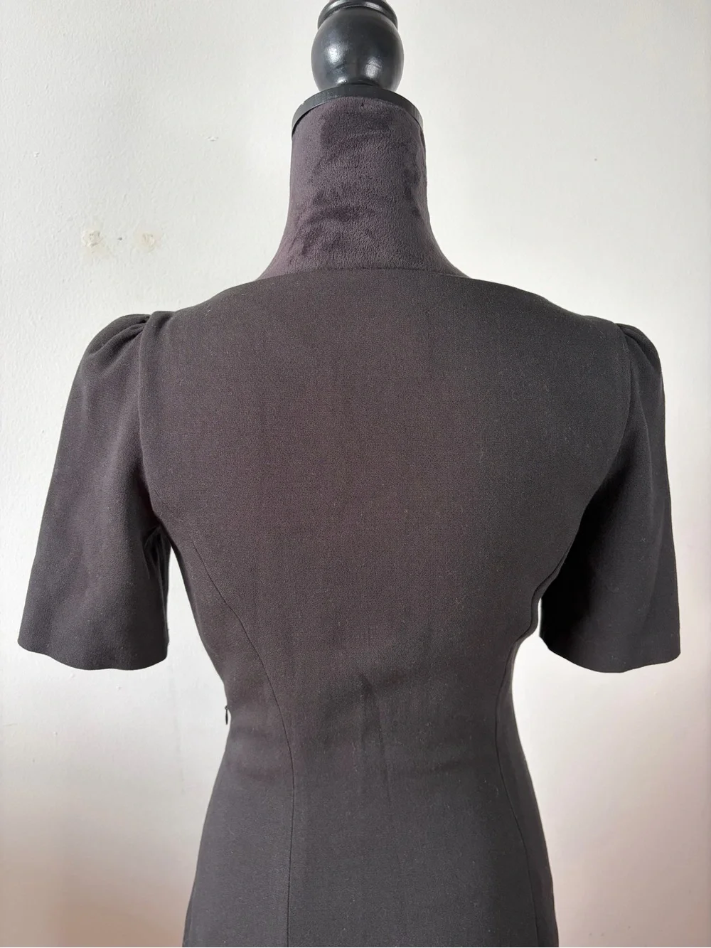 Kate Spade New York Black Puff Short Sleeve Sheath Dress Size 4 LBD Workwear